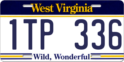 WV license plate 1TP336