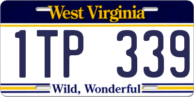 WV license plate 1TP339