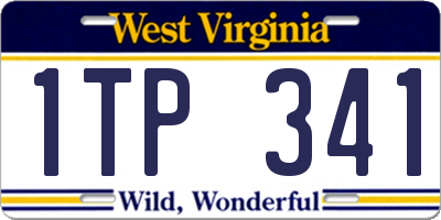 WV license plate 1TP341