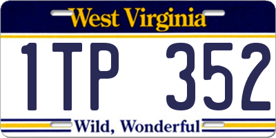 WV license plate 1TP352
