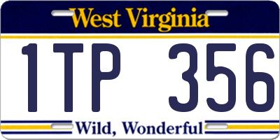 WV license plate 1TP356