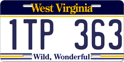 WV license plate 1TP363