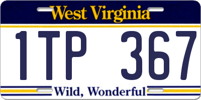 WV license plate 1TP367