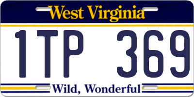 WV license plate 1TP369