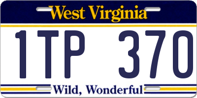WV license plate 1TP370