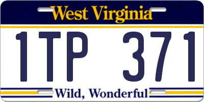 WV license plate 1TP371
