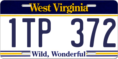 WV license plate 1TP372