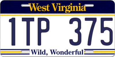 WV license plate 1TP375