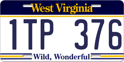 WV license plate 1TP376