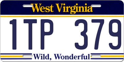 WV license plate 1TP379