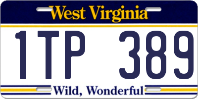 WV license plate 1TP389