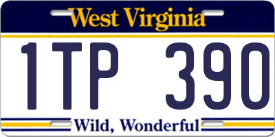 WV license plate 1TP390