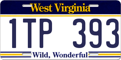 WV license plate 1TP393