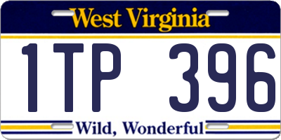 WV license plate 1TP396