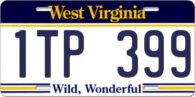 WV license plate 1TP399