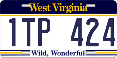 WV license plate 1TP424