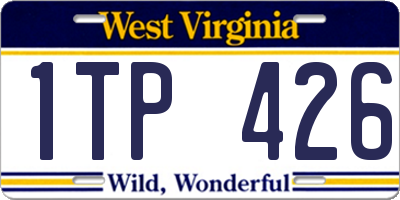 WV license plate 1TP426