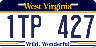 WV license plate 1TP427