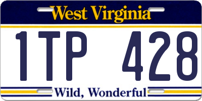 WV license plate 1TP428