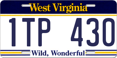 WV license plate 1TP430