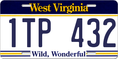 WV license plate 1TP432