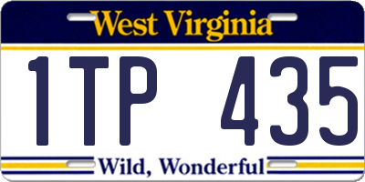 WV license plate 1TP435