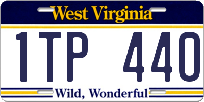 WV license plate 1TP440