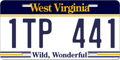 WV license plate 1TP441