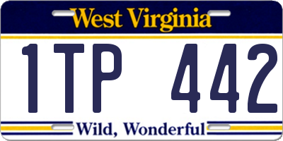 WV license plate 1TP442