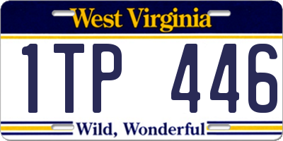 WV license plate 1TP446