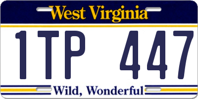 WV license plate 1TP447