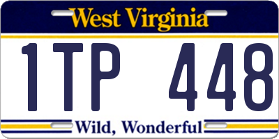 WV license plate 1TP448