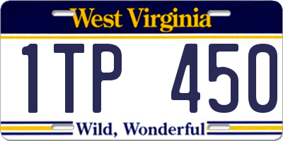 WV license plate 1TP450