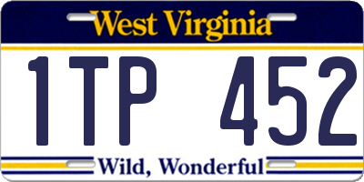 WV license plate 1TP452