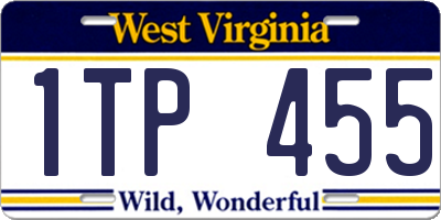 WV license plate 1TP455