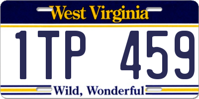 WV license plate 1TP459