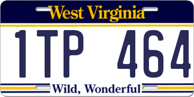 WV license plate 1TP464