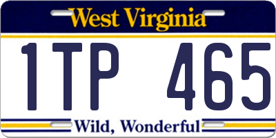 WV license plate 1TP465