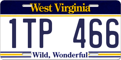 WV license plate 1TP466