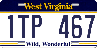 WV license plate 1TP467