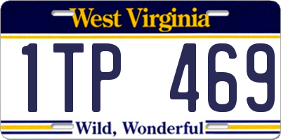 WV license plate 1TP469