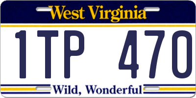 WV license plate 1TP470