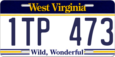 WV license plate 1TP473
