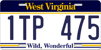 WV license plate 1TP475