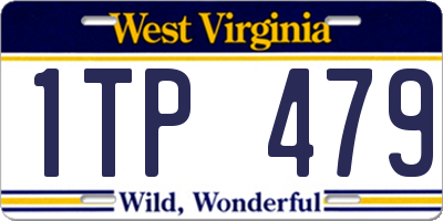 WV license plate 1TP479