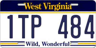 WV license plate 1TP484