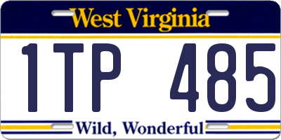 WV license plate 1TP485