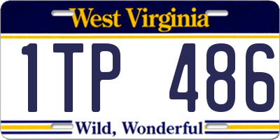 WV license plate 1TP486
