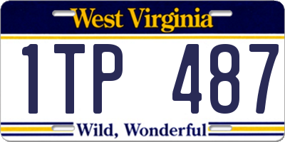 WV license plate 1TP487