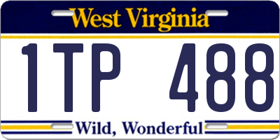 WV license plate 1TP488